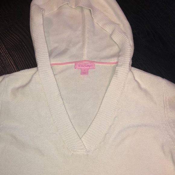 Lilly Pulitzer Hooded Sweater V-Neck Small - Picture 9 of 16
